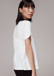 Daja Diagonal Ruched Top