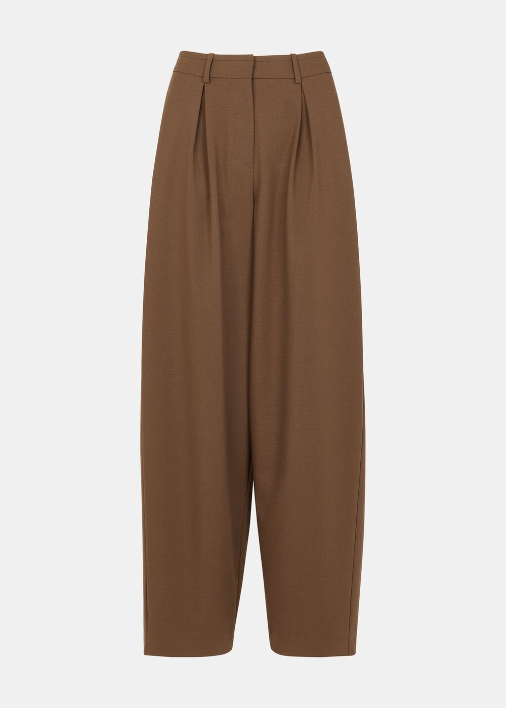 Wool Blend Barrel Trouser