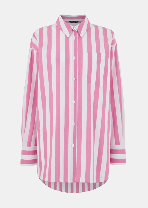 Pink Stripe Oversized Shirt