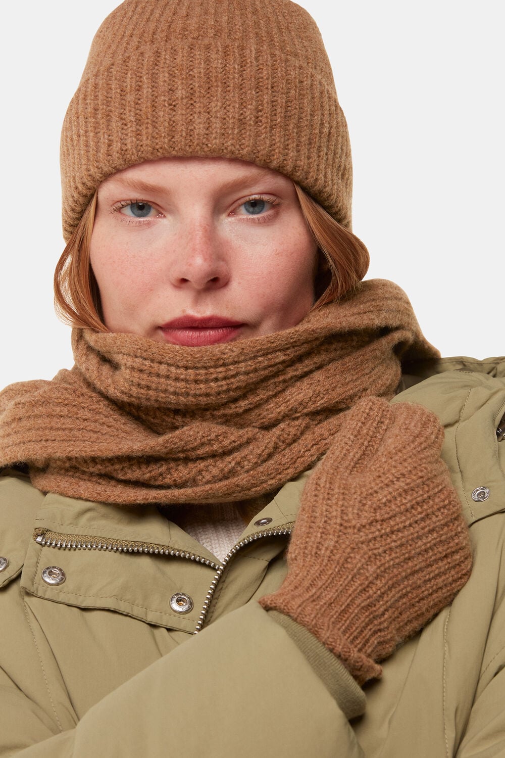 Camel Lambswool Scarf