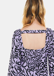 Georgie Ribbon Print Dress