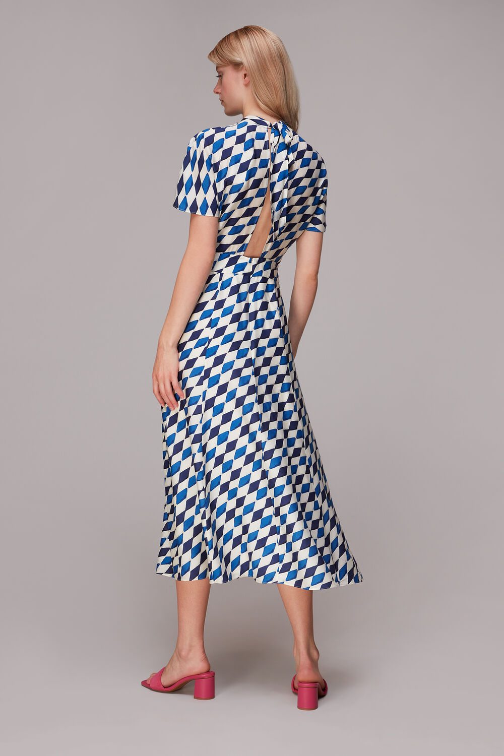 Pinched Diamond Midi Dress
