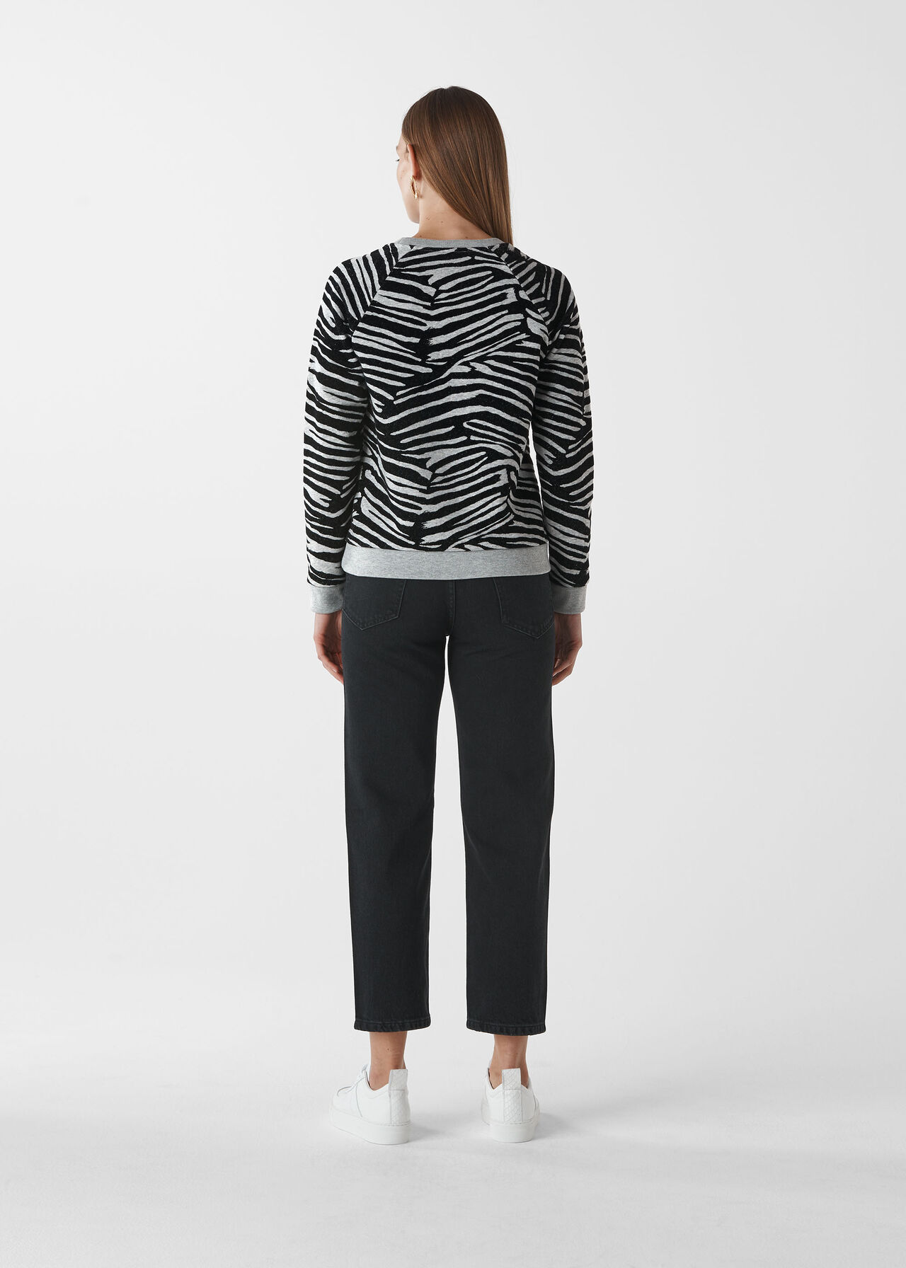 Zebra Flocked Sweat Grey/Multi