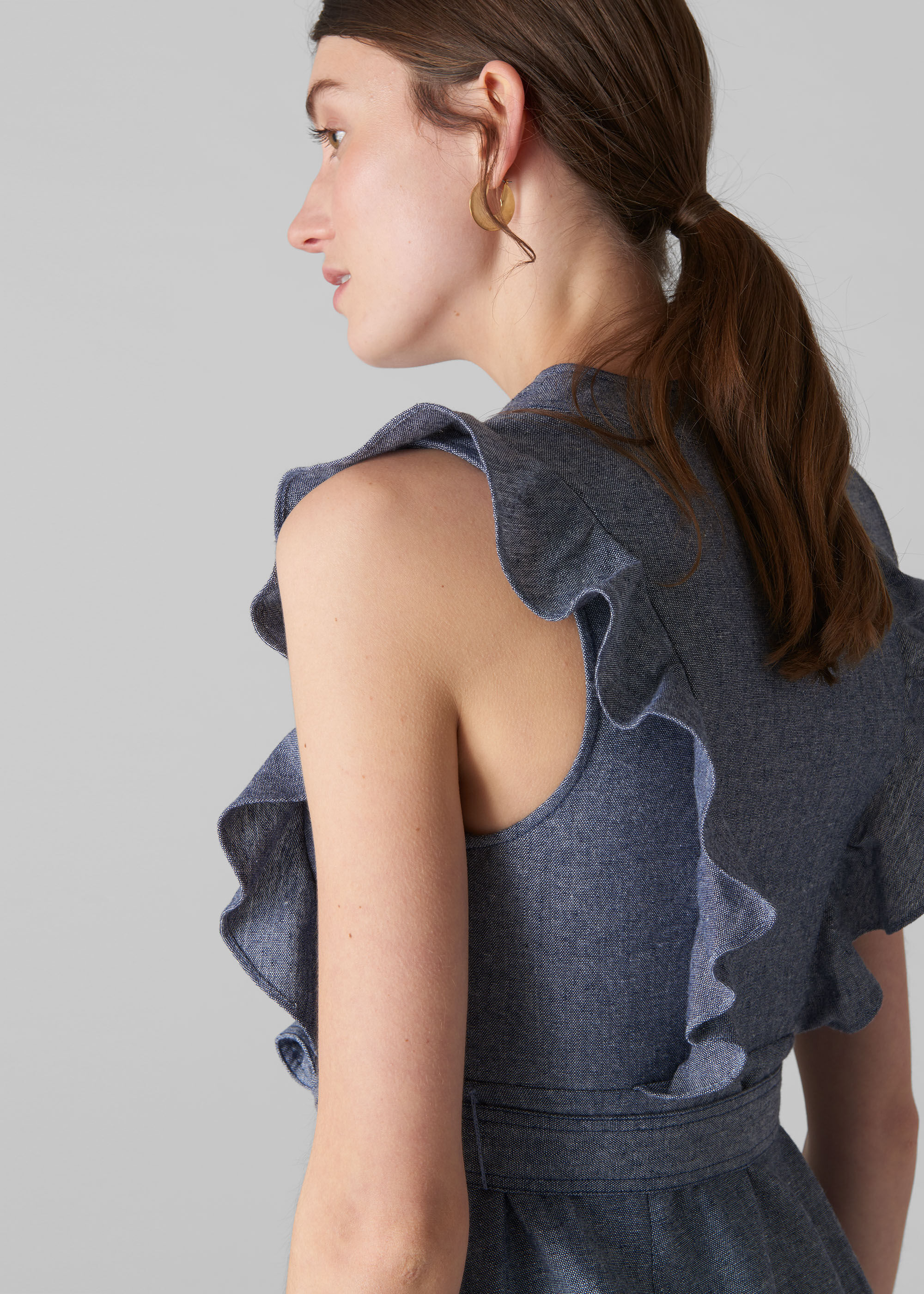 Chambray wrap online dress
