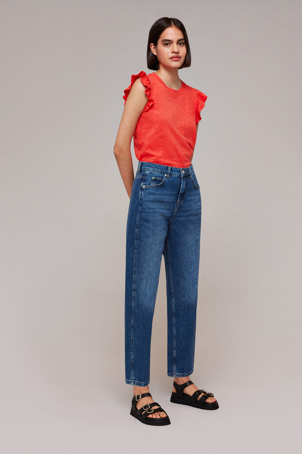Frill Cap Sleeve T-Shirt