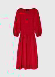 Smocked Bodice Midi Dress