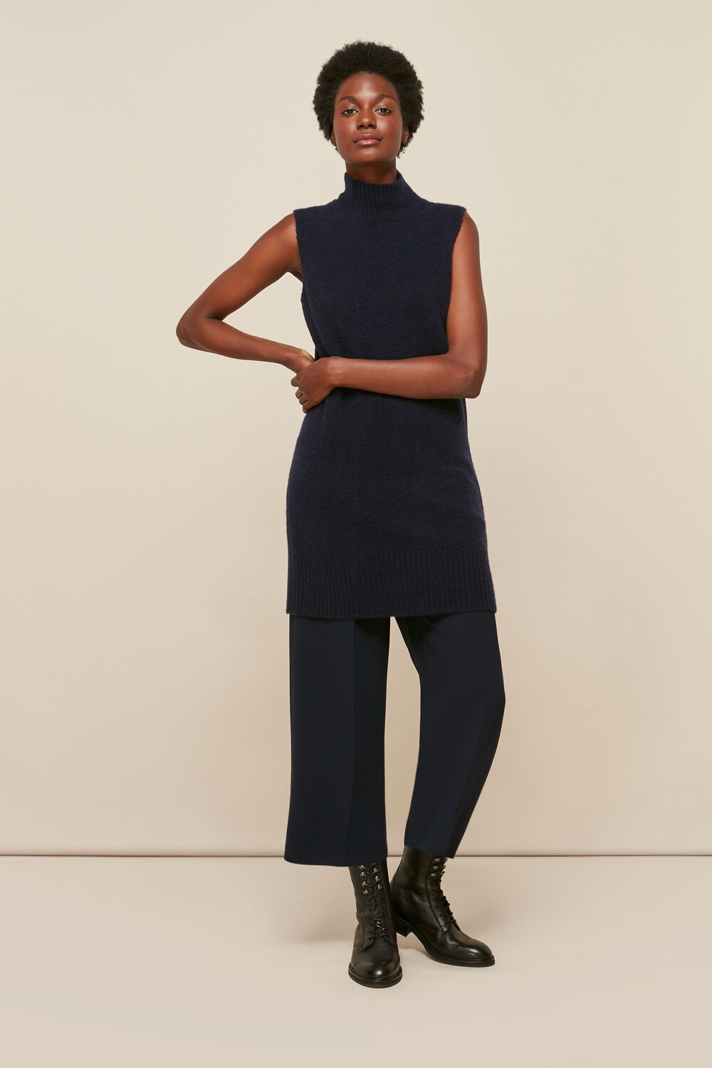 Sleeveless Tunic Knit Dress