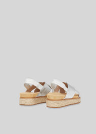 Robyn Cross Strap Sandal Silver