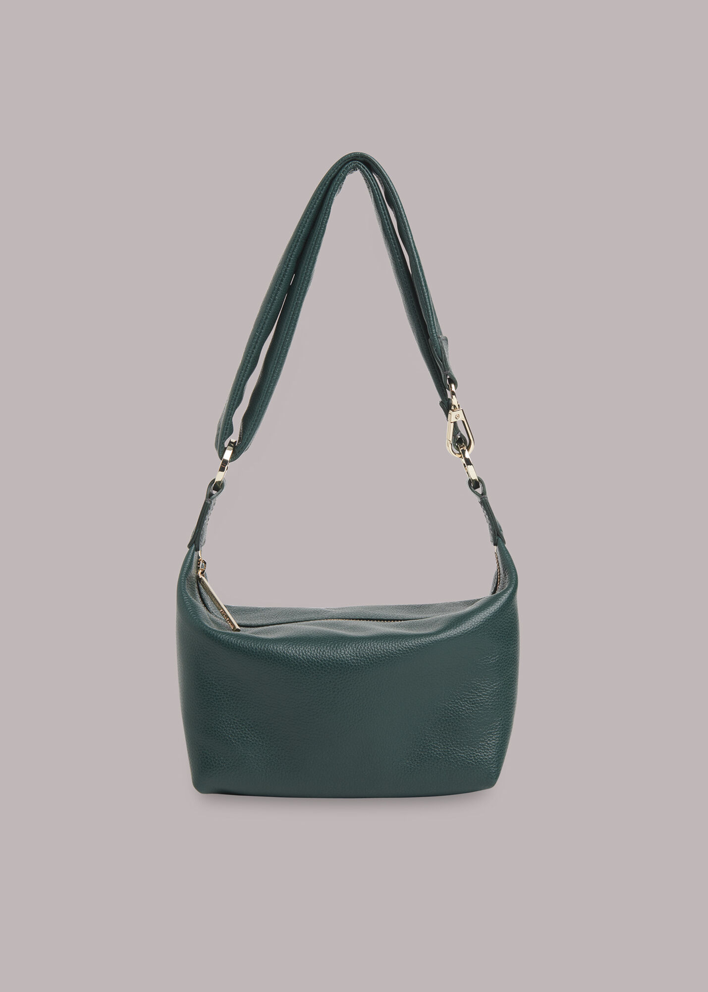 Dark Green Nessie Slouchy Cube Bag WHISTLES Whistles