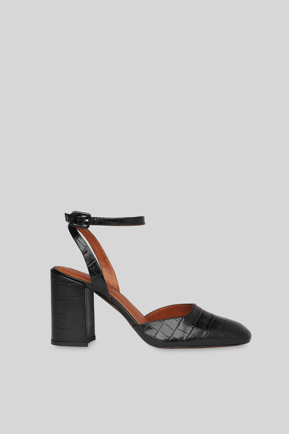 Crescent High Block Mary Jane Black