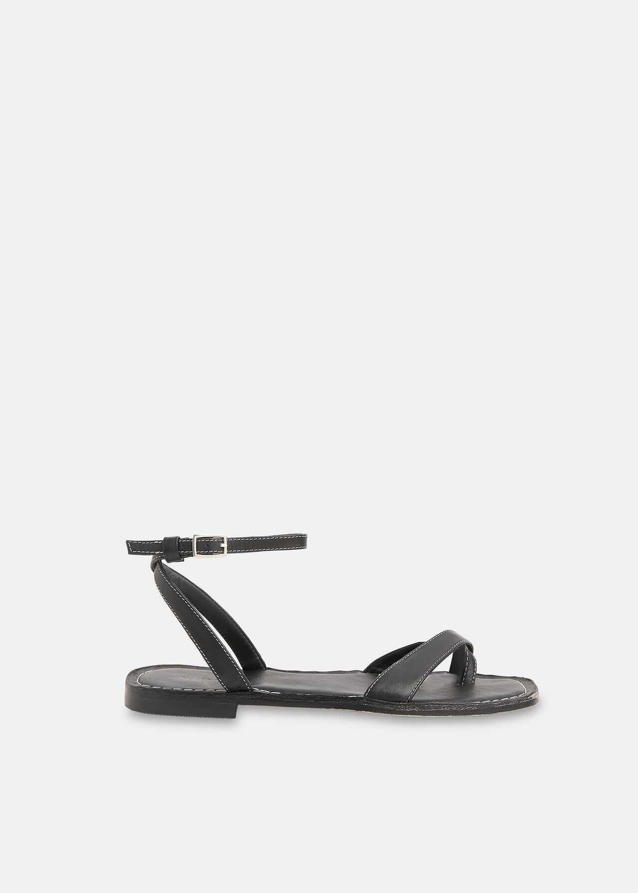Contrast Stitch Strappy Sandal