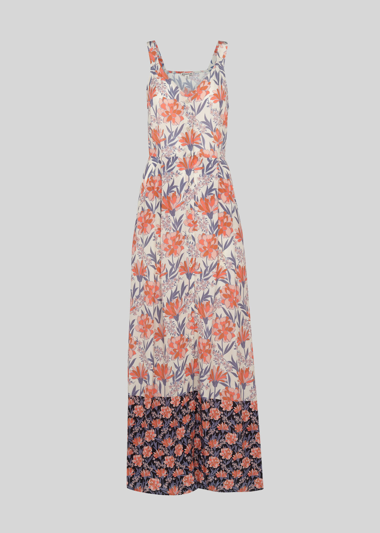 Multicolour Floral Border Print Maxi Dress | WHISTLES
