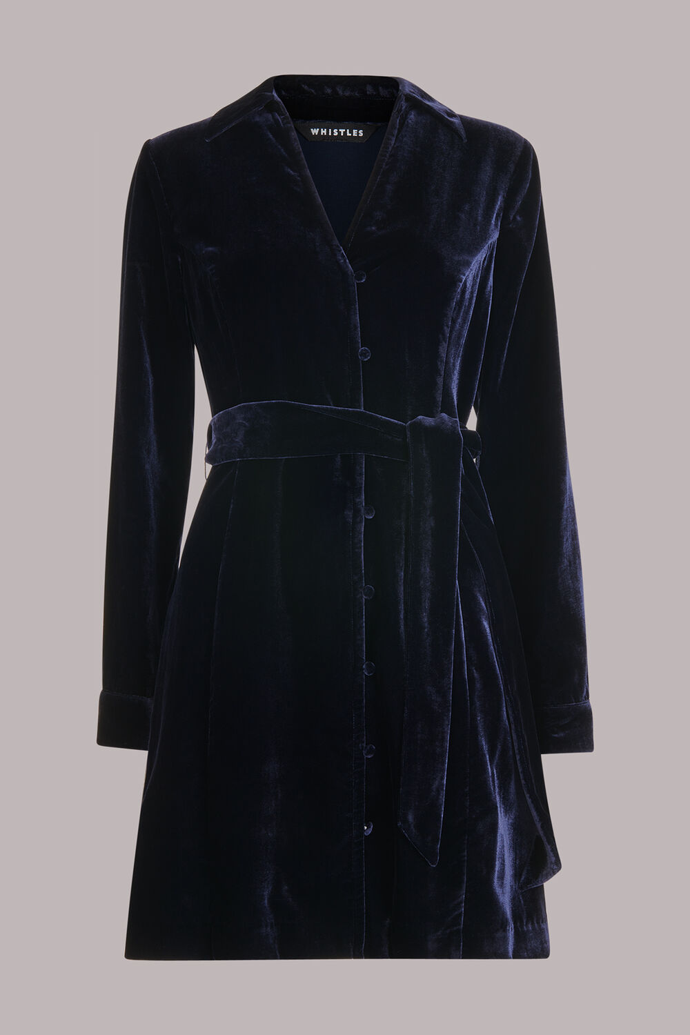Velvet Wrap Mini Dress