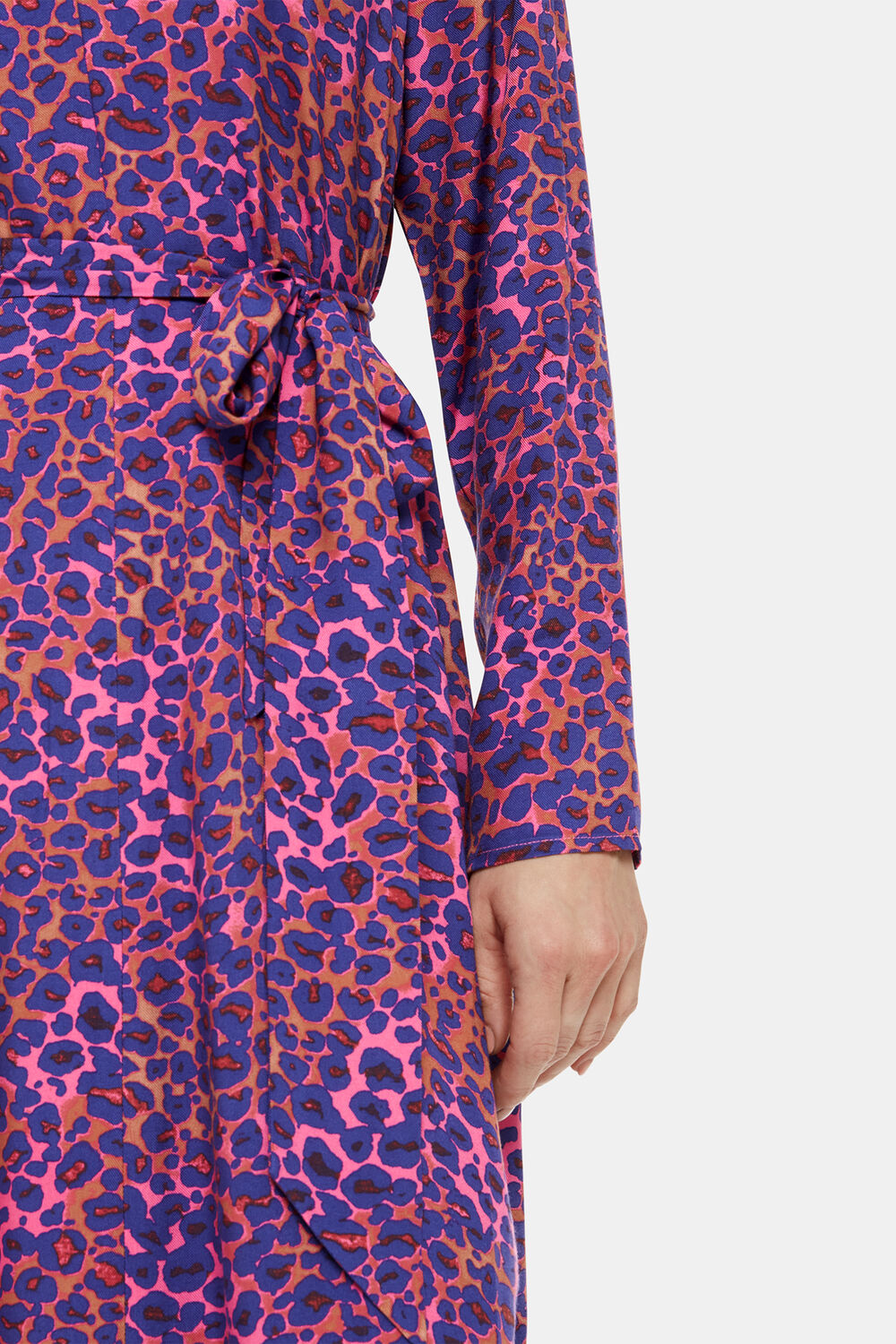 Petite Mottled Leopard Midi Dress
