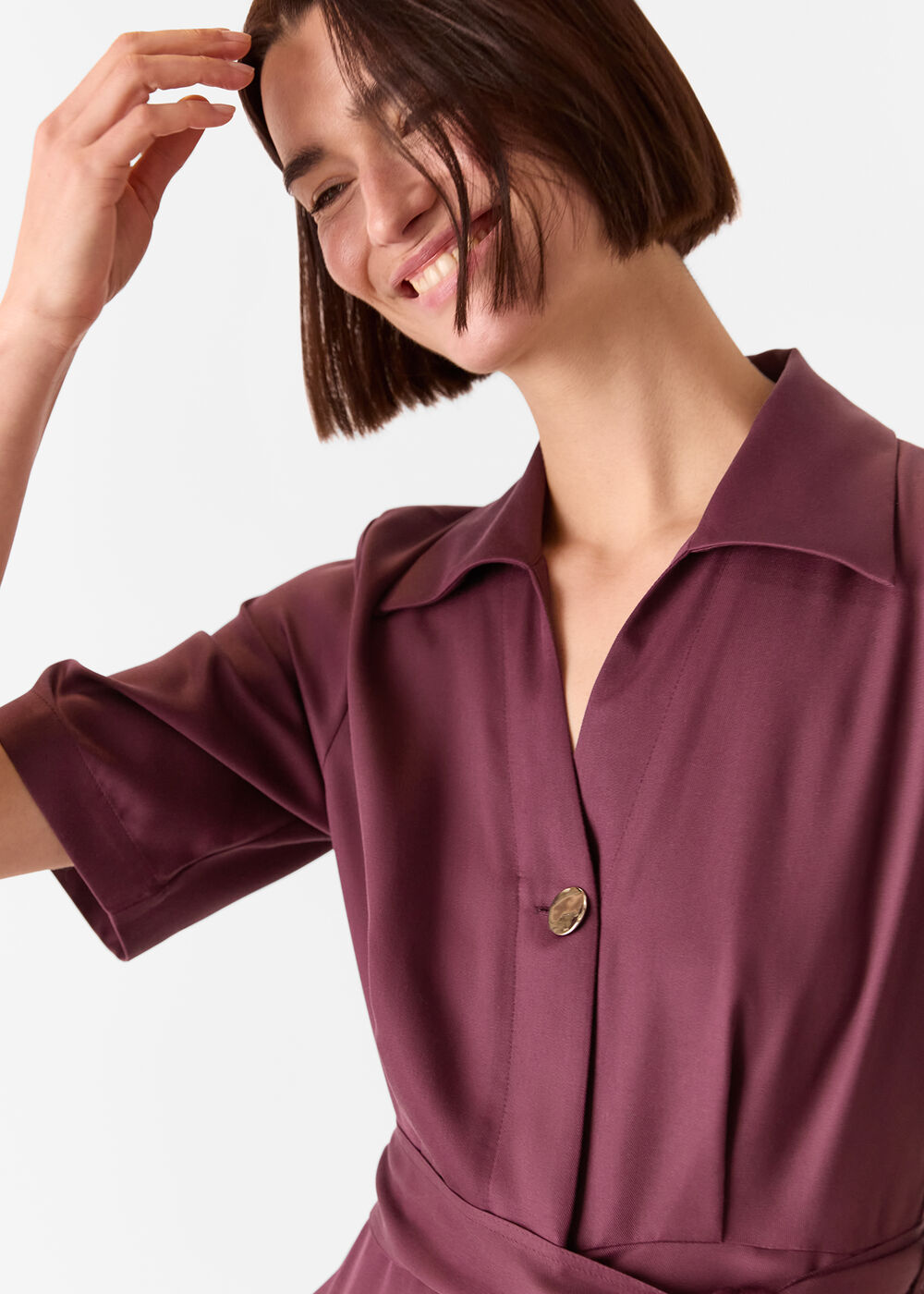 Button Front Jumpsuit