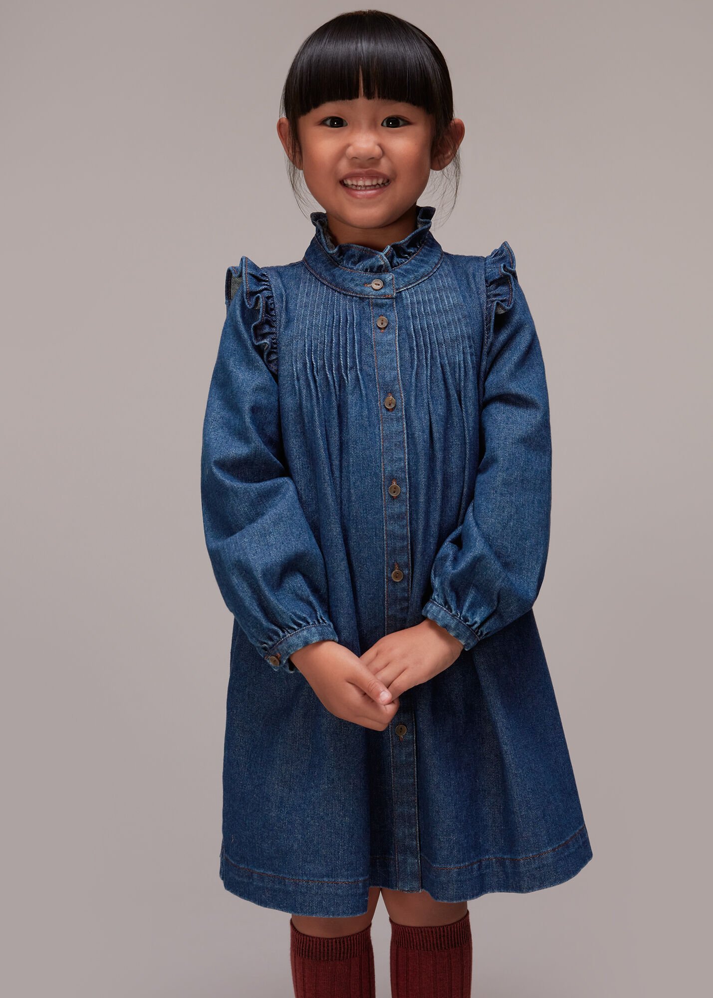 Kids denim frock on sale