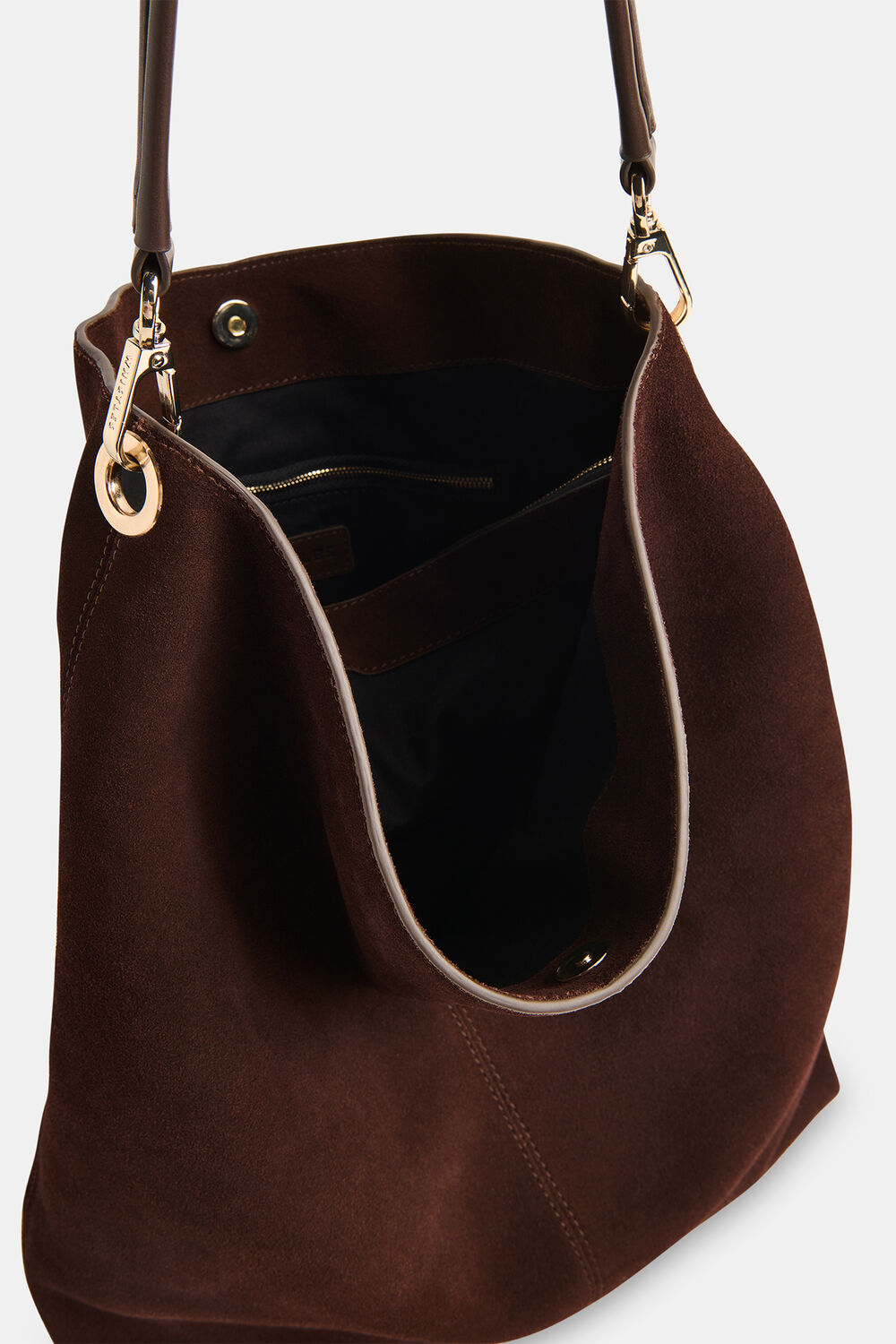 Chocolate Kamil Suede Tote Bag