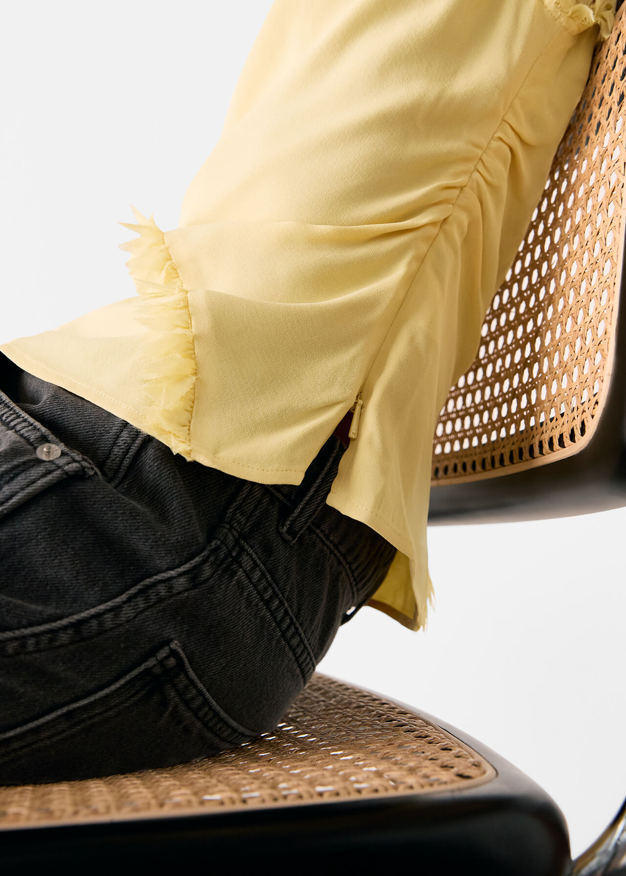 Toril Textured Trim Detail Top