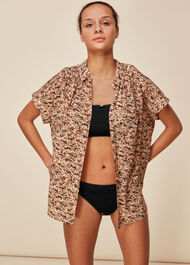 Shirred Tie Bikini Top