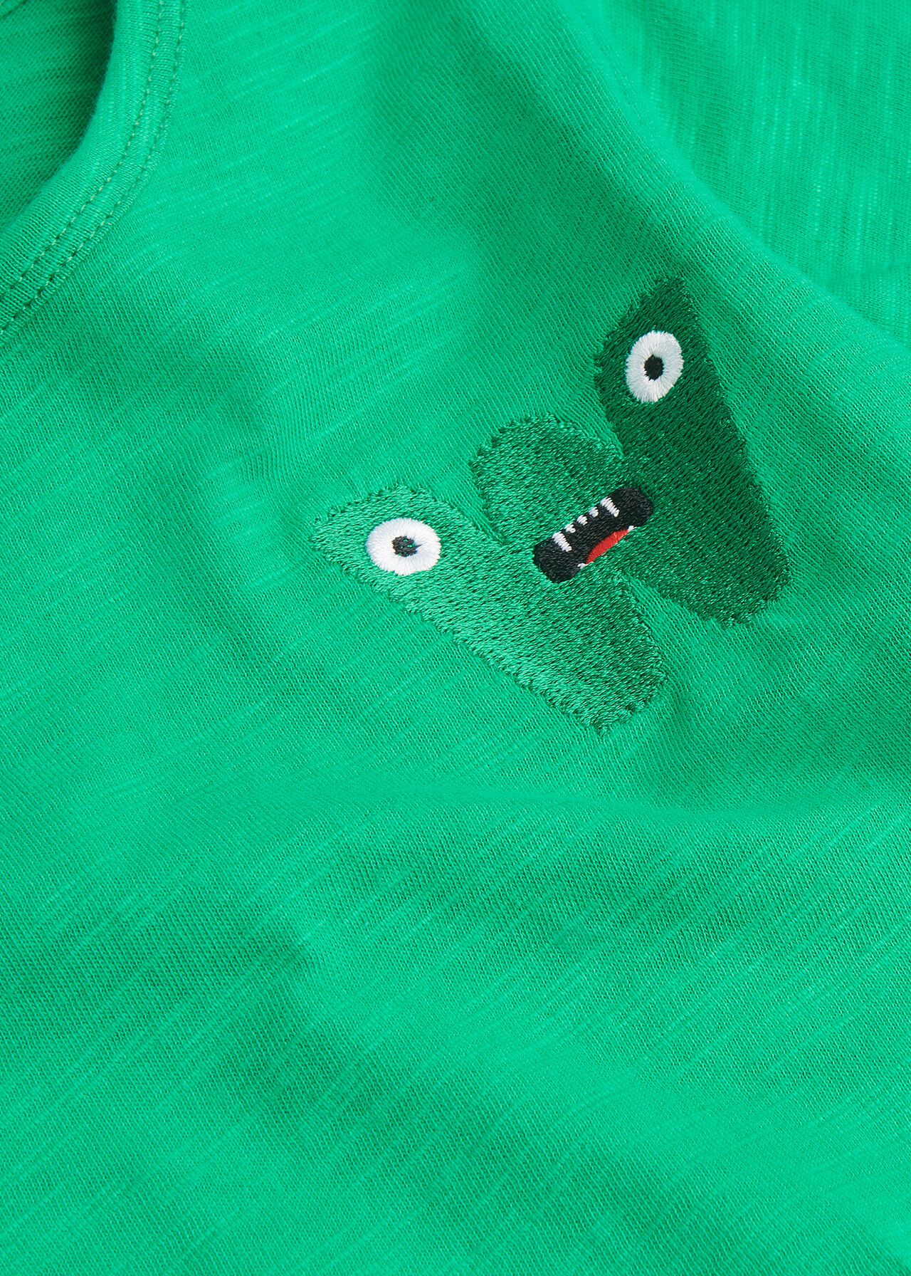 Monster Embroidered T Shirt