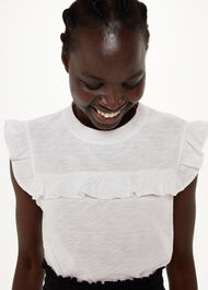 Cotton Yoke Frill Top