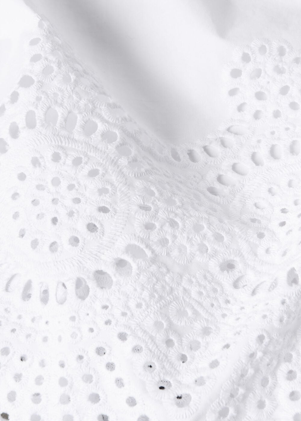 Broderie Cotton Midi Skirt