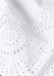 Broderie Cotton Midi Skirt