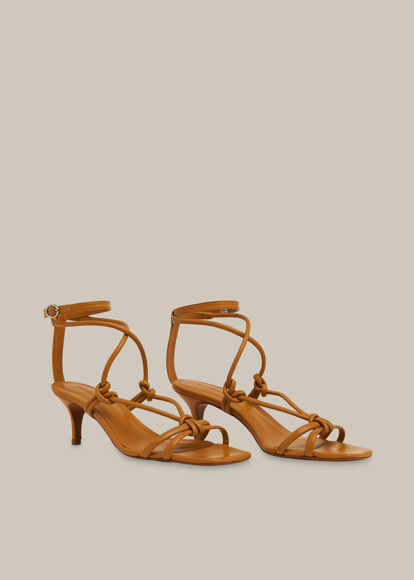 Mustard Kitten Heel Sandal WHISTLES