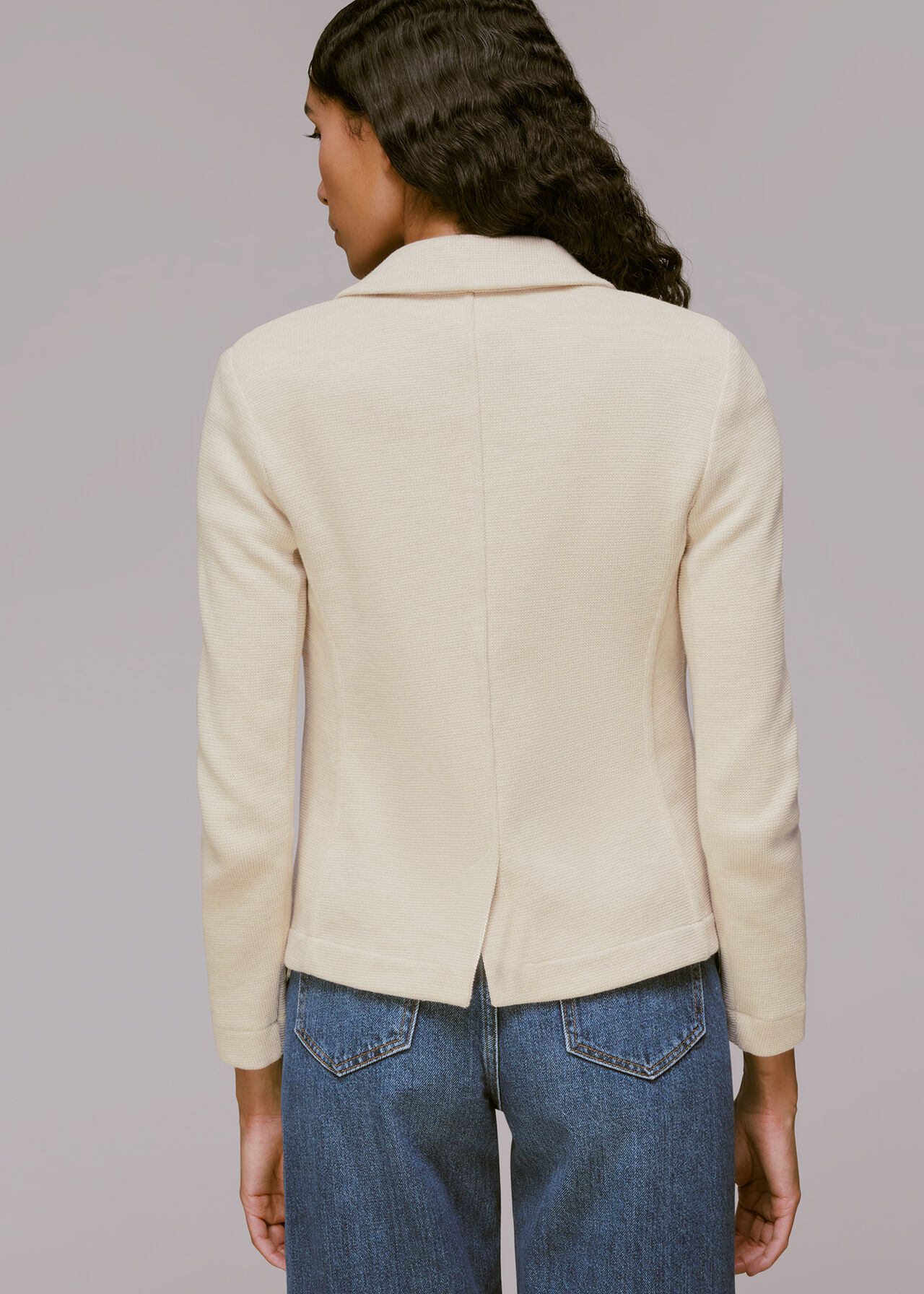 Slim Jersey Jacket Oatmeal