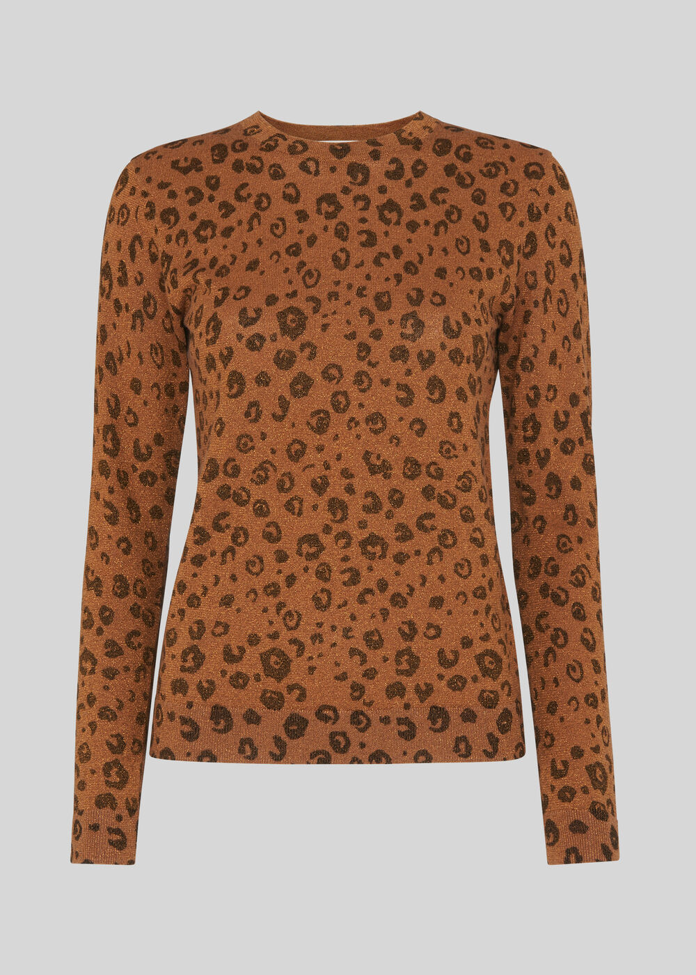 Cheetah Printed Sparkle Knit Brown/Multi
