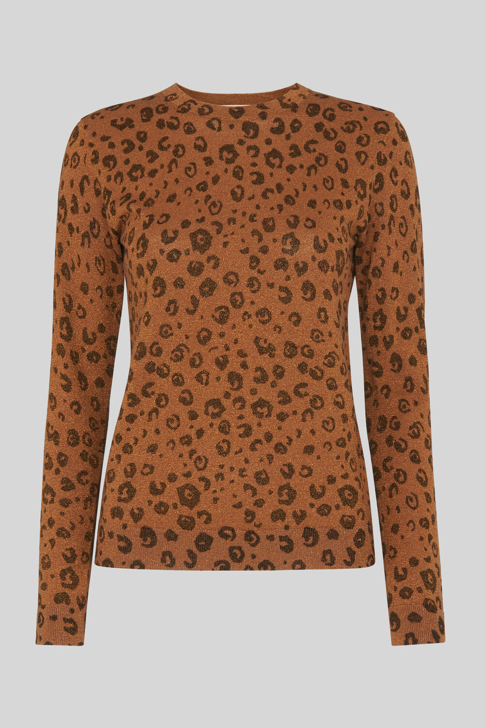 Cheetah Printed Sparkle Knit Brown/Multi