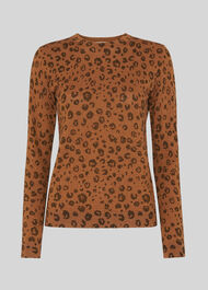 Cheetah Printed Sparkle Knit Brown/Multi