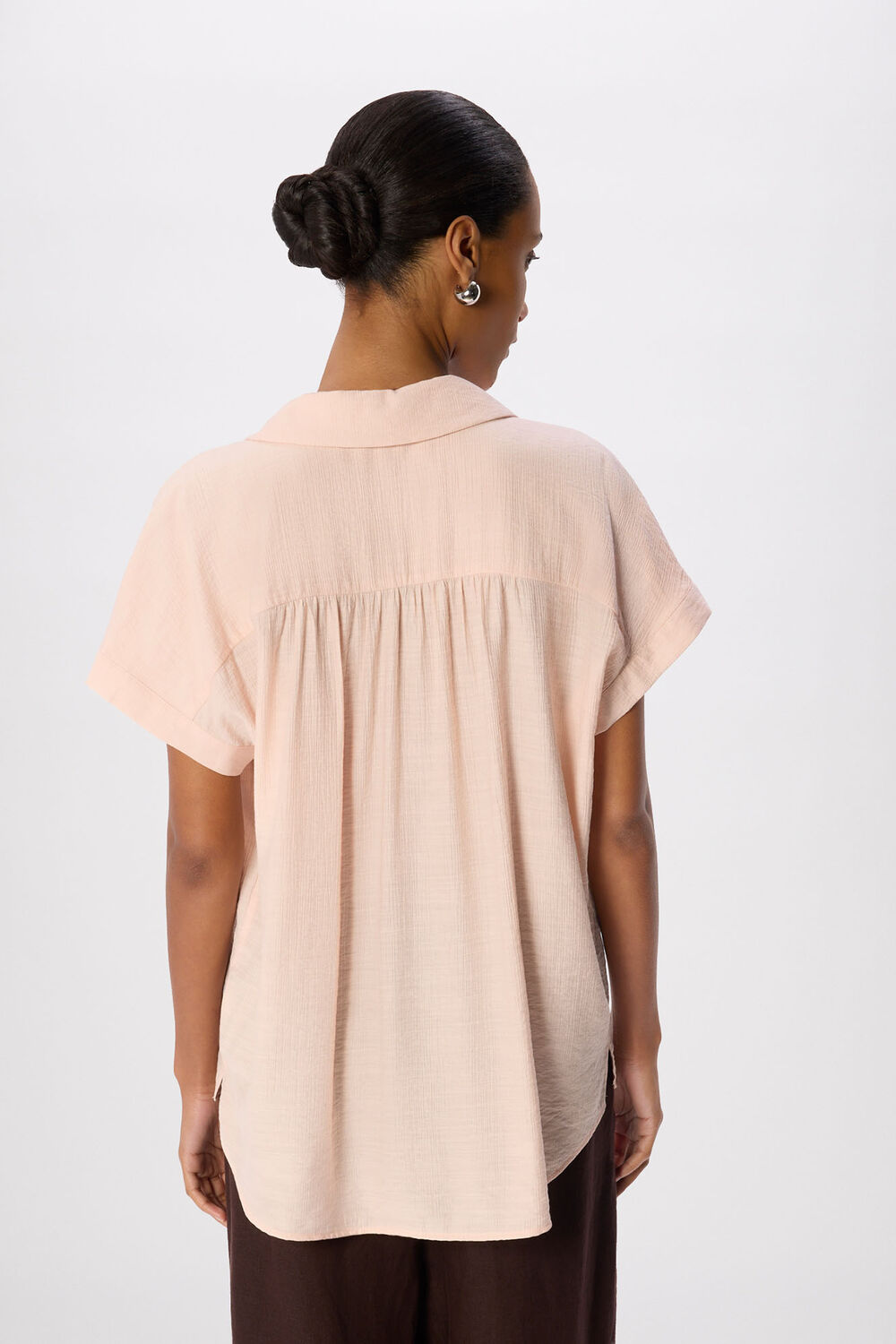 Pale Pink Nicola Textured Shirt