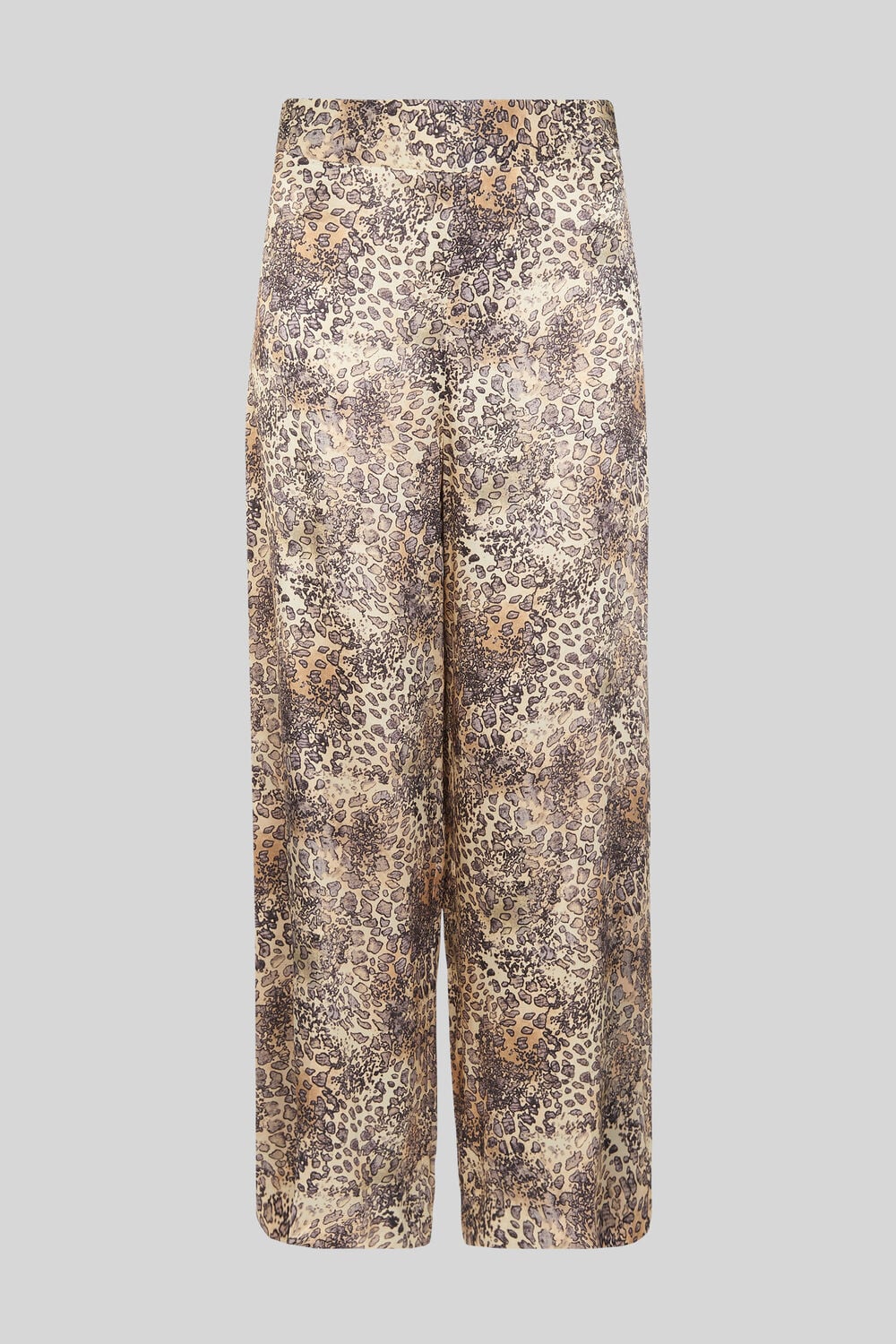 Big Cat Print Satin Trouser Multicolour