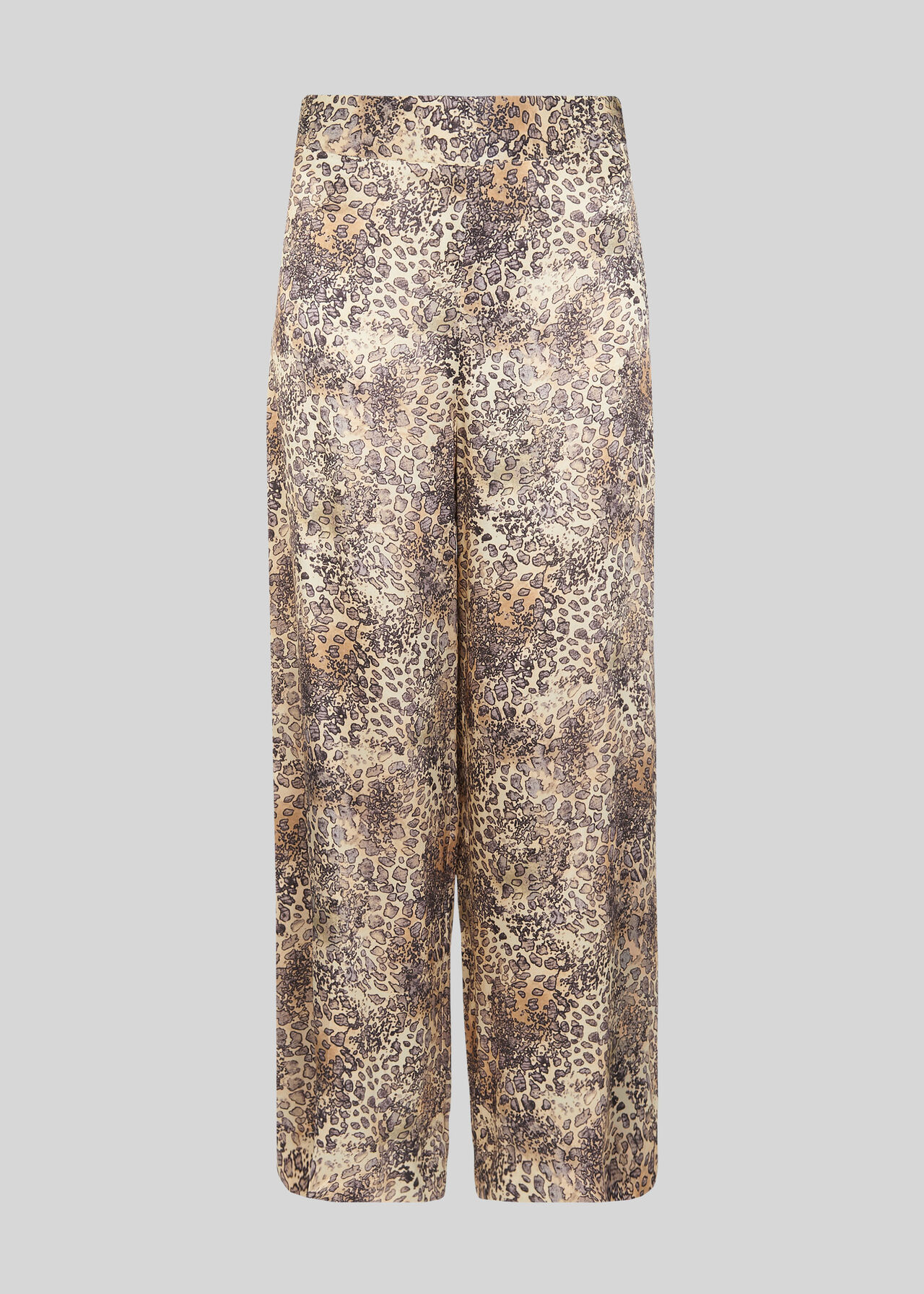 Big Cat Print Satin Trouser Multicolour