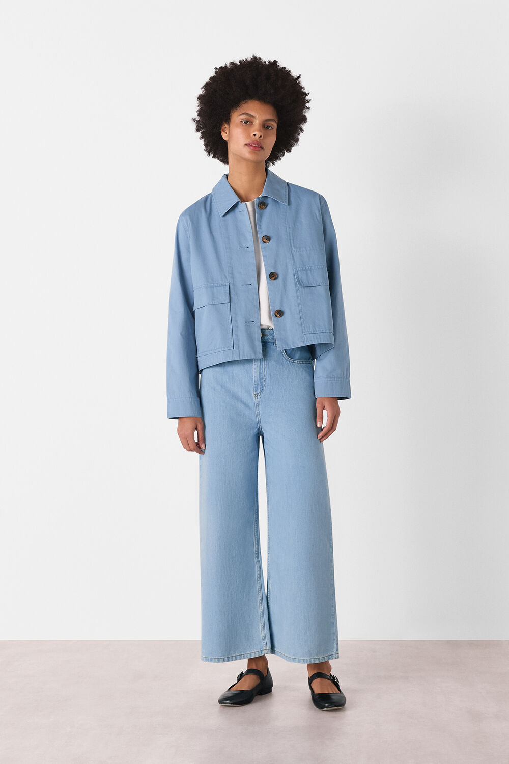 Wide Leg Cropped Jean