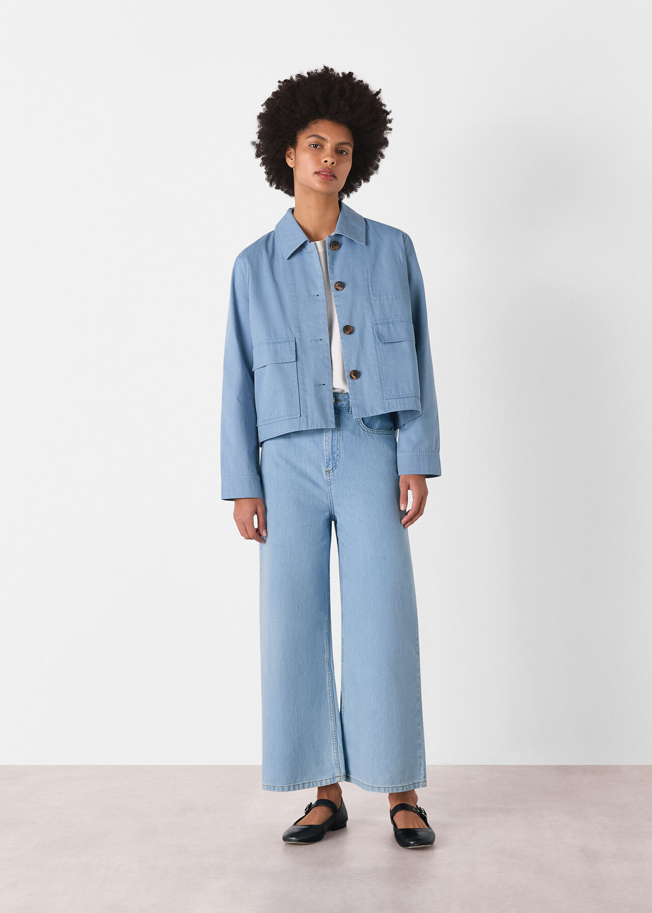 Wide Leg Cropped Jean