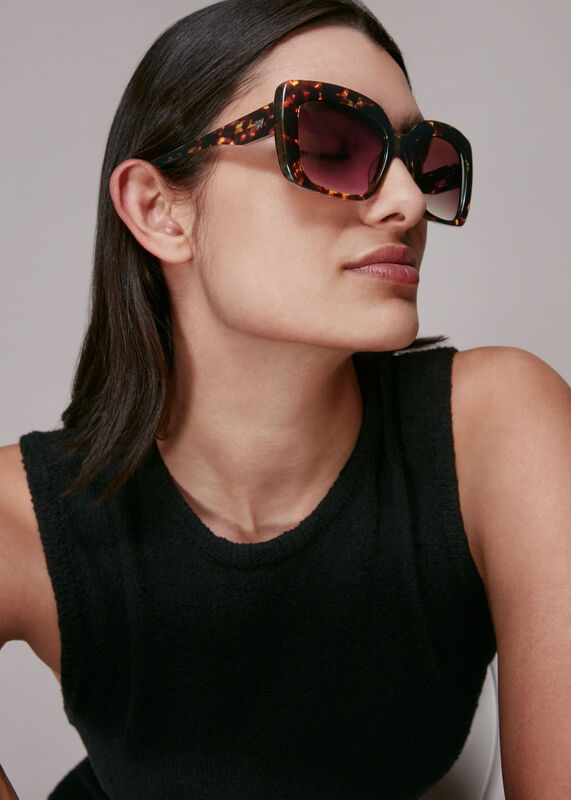 Ashlie Square Tort Sunglasses