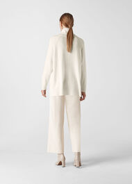 Cashmere Roll Neck Sweater Ivory
