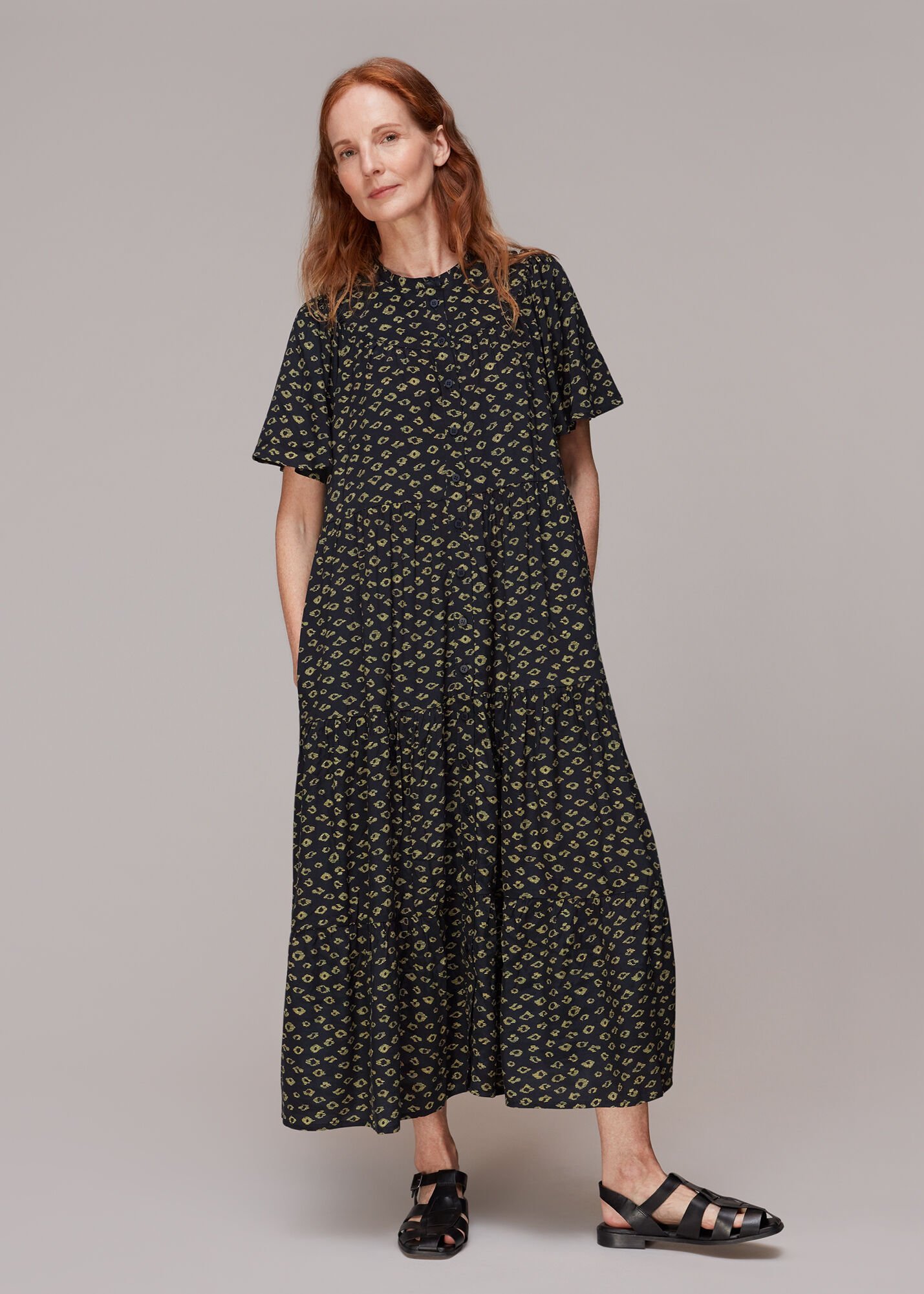 Black trapeze sale dress
