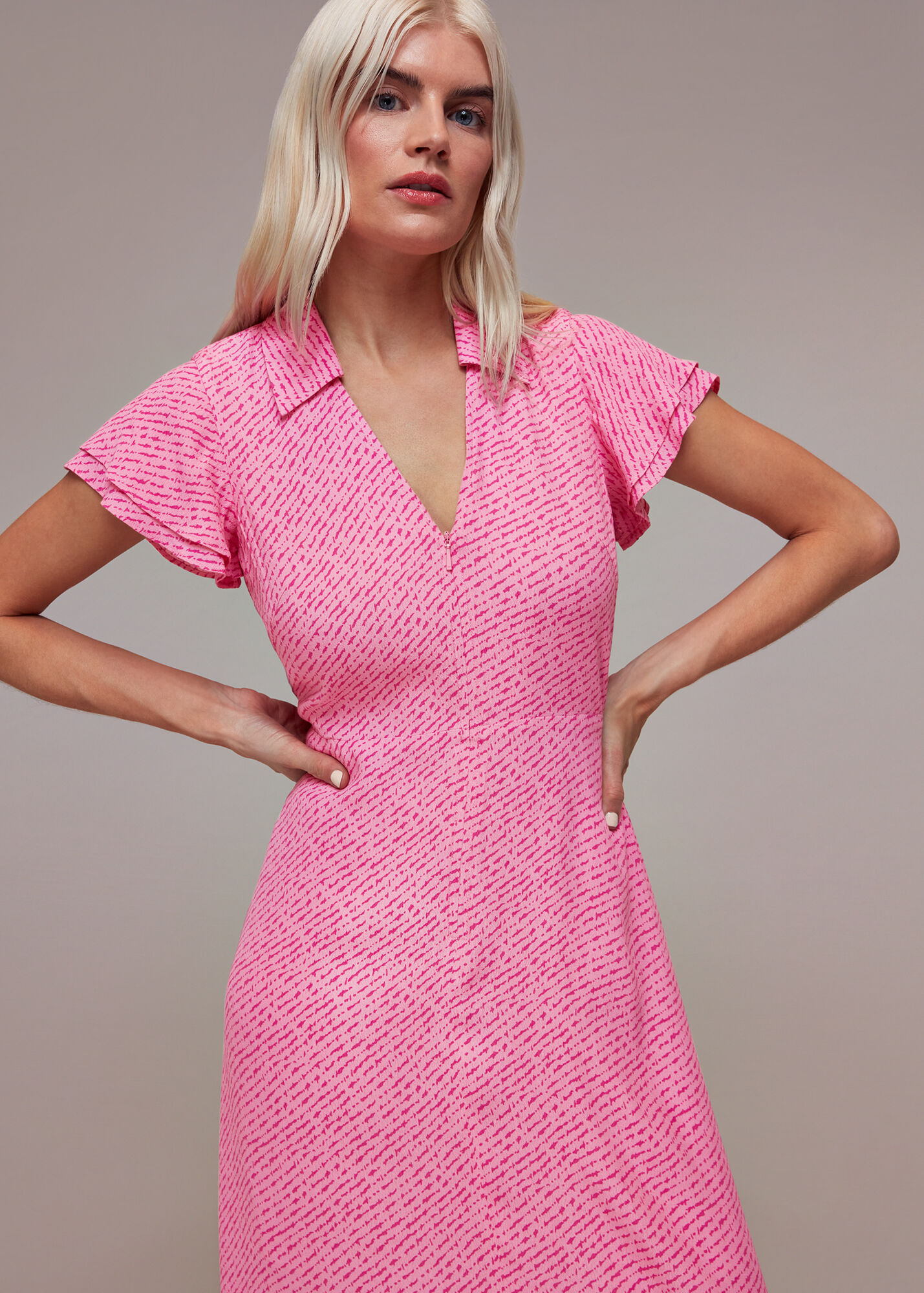 Floral Fleck Midi Dress main image 0