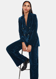 Hallie Crushed Velvet Blazer
