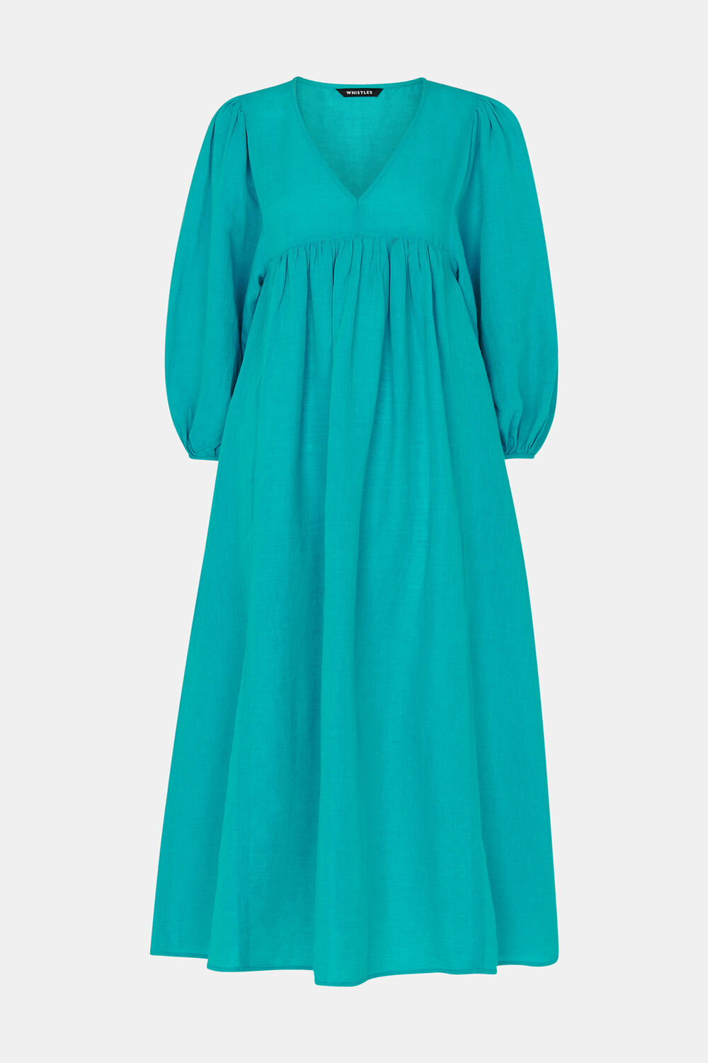 Turquoise Petite Gloria Linen Blend Dress