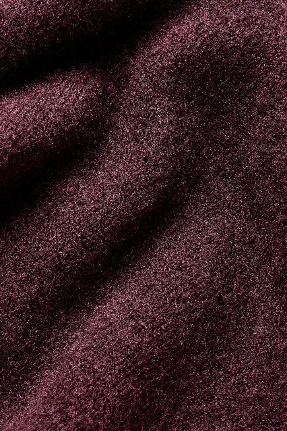 Burgundy Roll Neck Wool Mix Jumper