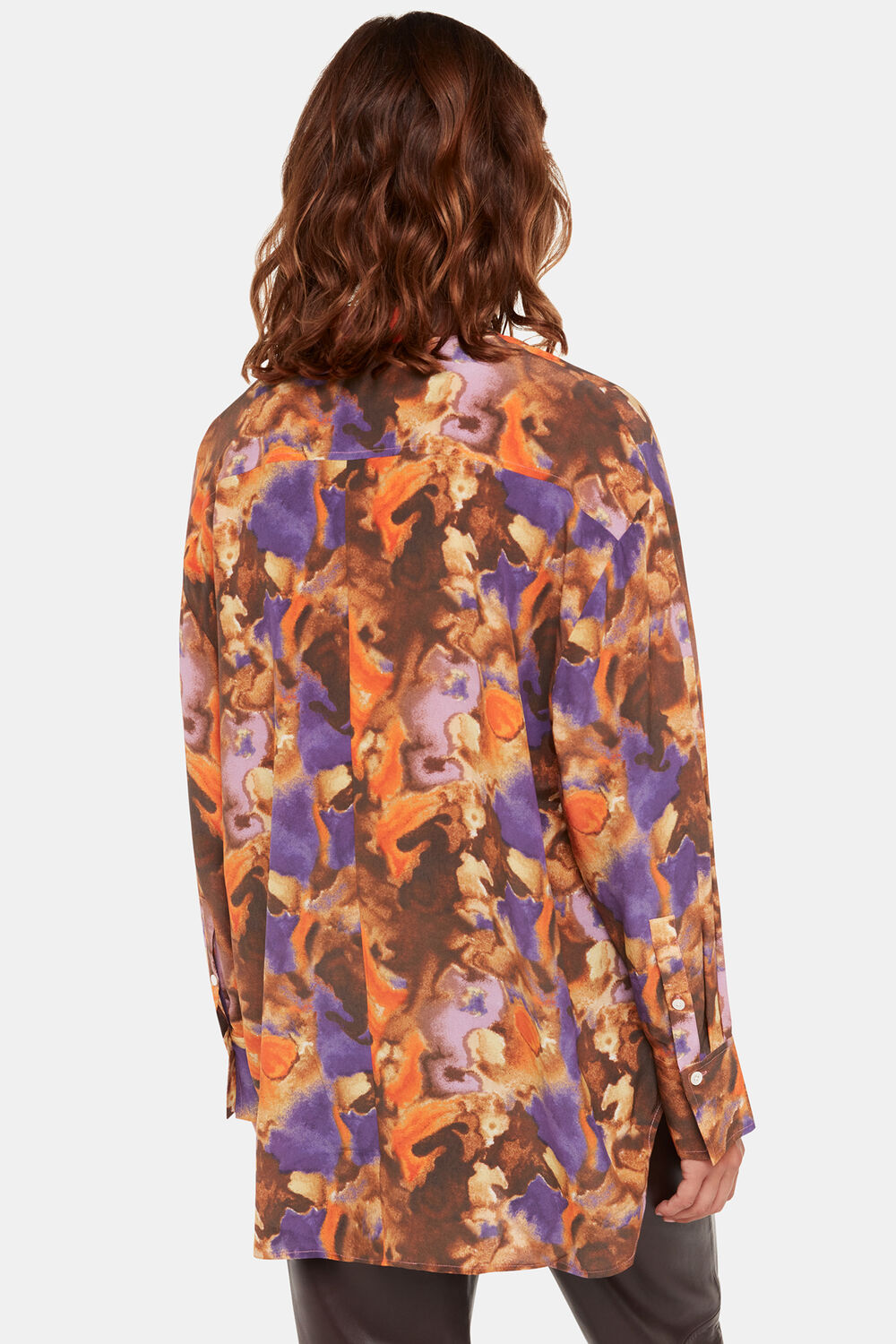 Sprayed Texture Silk Shirt