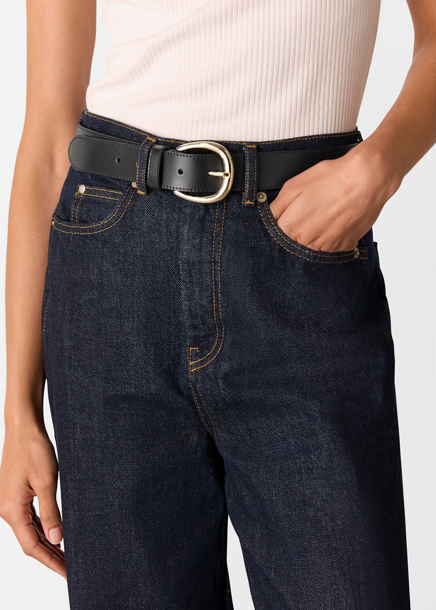 Black Wide Belt | WHISTLES | Whistles US |