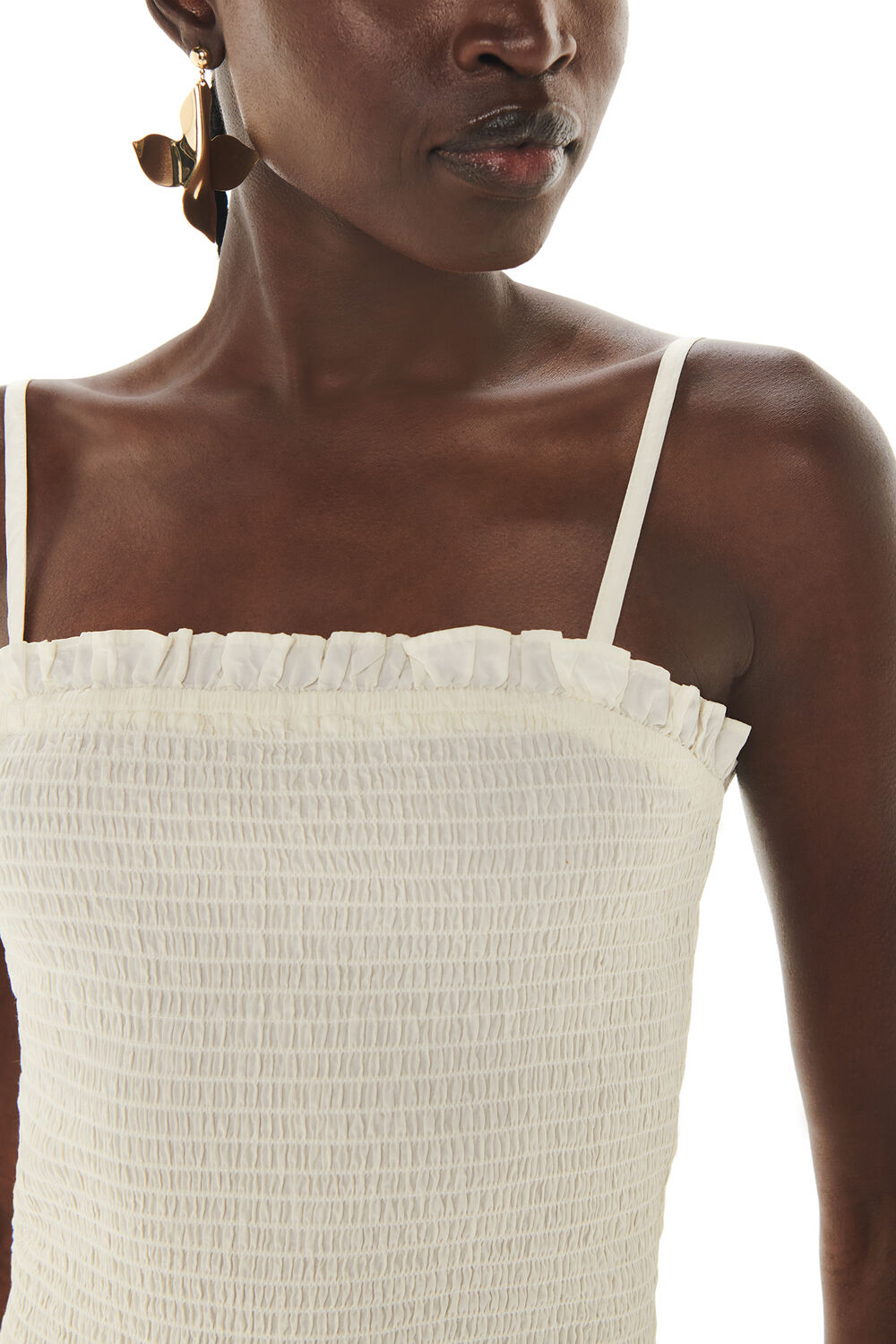 Ivory Detachable Lois Crinkle Top
