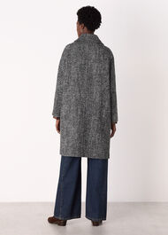 Romy Herringbone Boucle Coat