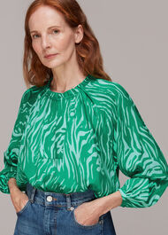 Tiger Print Blouse