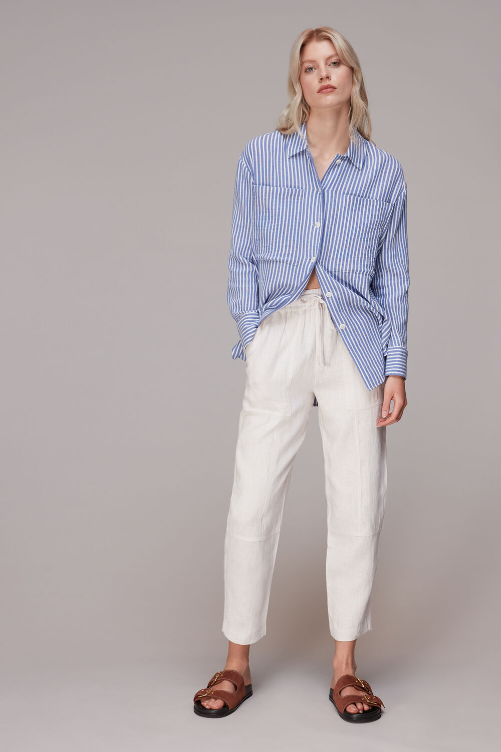 Linen Cargo Trouser